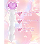 Glass Dildo Glass Pleasure Wand Crystal Pink Heart Massager