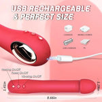 Realistic Silicone Dildo Vibrator For Multiple Stimulation, G Spot Vibrator Dildo With 10 Vibration And Heating Mode, Clitoris Stimulator For Solo And Couples Pleasure