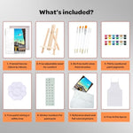 Islamic Ka'abah Paint by Numbers Kit for Adults & Kids, DIY Masjid Al-Haram Art Set