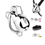 Metal Penis Cages Sex Toys Male Chastity Cage With Belt Holes And Waist Belt Stainless Steel Chastity Device With Hidden Lock For Men'S Penis Bondage Breathable Small Cock Cage (2.0In,B)