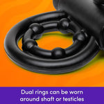 Bionic Bullet Rabbit Vibrating Cock Ring for Couples, Black