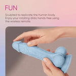 Realistic Lifelike 8.2” Silicone Vibrator Female Toy - Blue Wireless Turbo Baller Dildo Vibrating - Waterproof Multi-Function Vibrator- G-Spot Stimulator Toy For Women