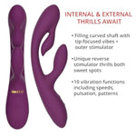 G Vibe+ Triple Stimulating Massager, G Spot Vibrator With Clitoral & Reverse Stimulators, 10 Vibration Functions, Waterproof, Rechargeable, Silicone Massager For Intense Pleasure