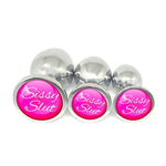 Cute Pink Metal Butt Plug Adult Toy - Choose Your Size or Set of 3