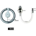 Men'S Cb Lock Penis Cage With Catheter Double Screw Anti Side Deviation Cage Plate Type Chastity Lock Chastity Device