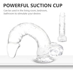 Clear Realistic Dildo Set - 3 Sizes (Small Big Huge) Suction Cup Dildo Anal And Vaginal Pleasure,Realistic Penis,Large Dildo With Ball,Suitable For Beginners To Advanced Users(6'' 8'' 11'')