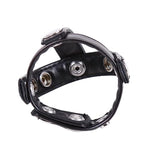 Leather Cock Ring Penis Ring Male Pleasure Sex Toy Adjustable Hollow Breathable Chastity Cage