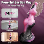 9.6" Monster Dildo Vibrating Knot Dildo, Fantasy Knotted Dildos Vibrator With 8 Modes, Thick Dragon Horse Anal Dildos With Suction Cup & Remote Control, Adult Sex Toys For Women Men