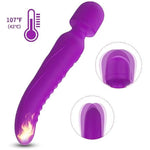 Heating G Spot Vibrator, Heatable And Rechargeable Stimulator For Female Clitoral Pleasure, Adult Sex Toy, Quiet & Waterproof, Powerful Personal Clitoris Wand Massager For Women (Purple)