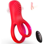 Vibrating Cock Ring With Clitoral Stimulator, Pleasure Penis Ring Vibrator Couples Adult Sex Toys For Men Women, 9 Vibrations Male Couple Sex Toy Cockring Adult Sex Toys & Games