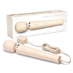 Plug-In Wand Vibrator - Vibrating Wand Massager - Cream