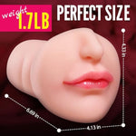Male Masturbators For Oral Sex, Lifelike Face Design Pocket Pussy Masturbator Sex Toy With Vivid Tongue And Teeth, Realistic Blowjob Stroker For Men Masturbation