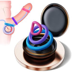 Sex Toys Silicone Penis Ring - Multi-Coloured Cockring Cock Sexual Stimulation Device With 3 Pcs Different Sizes For Erection Enhancing Long Lasting Stronger, Adult Sex Toys For Men Or Couple Pleasure