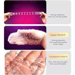 Transparent New Threaded Mace Condom Male Condom Adult Lock Fine Ring Extended Sleeve Crystal Sleeve (Medium)