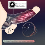 Silicone Monster Sleeve Girth Enhancer Plus Sleeve With Cock Ring Adult Sex Toys For Men Red And Black