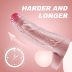 Realistic 6.2 Inch Medium Penis Sleeve With Cock Ring β Silicone Cock Extender For Men, 1.2 Inch Extra Length, Realistic Red Head And Lifelike Veins For Enhanced Pleasure