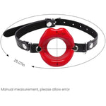 Silicone Open Mouth Gag Sex Toys Sm Bondage Open Gag Adjustable Strap Mouth Gags Bondage Toys For Women Men Couples Lover Bdsm Fetish Restraint Opening Gag Sexy Gag (Red)
