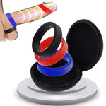 Silicone Penis Ring Male Sex Toys, 3 Pcs Colorful Cock Ring Set For Erection Sex, Thicker Cockring Sleeve Cock And Ball Ring For Longer Harder Stronger Pleasure Adult Sex Toys For Men Couples