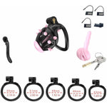 Male Chastity Cages Mens Small Cock Cage With Silicone Massage Points Lightweight 3D Printed 5 Sizes Rings Micro Penis Devices Sex Bondage Adult Toys (Xs)