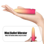 Bullet Vibrator For Women Silicone Mini Vibrator With 10 Vibration Modes Waterproof Rechargeable Personal Massager Nipple Clitoral Stimulator Adult Couples Sex Toy (Red & Yellow)