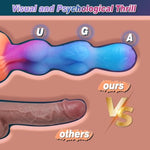 8" Dragon Dildo Knot Dildo Fantasy Sex Toys, Silicone Monster Dildo Soft Fantasy Dildo With 2 Knots, Glow In The Dark Alien Dildo Anal Dildo With Strong Suction Cup, Adult Toys For Women Men Couple