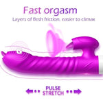 Thrusting Vibrator G Spot Couple Vibrators Rabbit Vibrator Dildo Adult Sex Toys For Women Dual Stimulation With 3 Thrusting Speed And 10 Vibration Modes Auto Heating Pleasure Tools For Couples Play