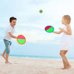 Kids Outdoor Toys - Toss And Catch Game Set, Outside Yard Camping Beach Pool Toys Games For Boys Girls 3 4 5 6 7 8 9 10 Year Old, 4 Paddles 4 Balls (Blue+Orange)