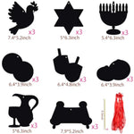24 Pcs Hanukkah Scratch Cards, DIY Hanging Ornament Party Craft Kit