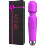 Female Vibrator, G-Spot & Sex Toy, 20 Modes & 8 Speeds Wand Massager, Quiet, Waterproof, Usb Rechargeable Vibrator, Hand-Held Cordless Sex Toys Vibrator For Her Pleasure (Purple)
