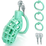 Chastity Cage Male Sex Toys - Lightweight Chastity Device Cock Cage With 3 Size Ring 2 Invisible Lock, Mint Penis Erection Control Bondage Gear &Accessories, Adult Sex Toys For Men Exercise Abstinence