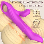 G Spot Vibrator Sex Toys, Dildo Thrusting Vibrator Rabbit With 7 Thrusting & Rotating Beads 8 Vibration Modes, Finger-Like Clitoral Stimulator Rechargeable Adult Sex Toys For Women Lcd Display