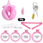 Sissy Male Chastity Cage Small Chastity Devices Sissy Penis Cage Cock For Men - K3212 (Pink)