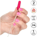 Whisper Micro Bullet – Self Heating Wired Pocket Bullet Vibrator - Remote Control Sex Toys For Couples - Adult Egg Massager - 1.25 Inch - Pink