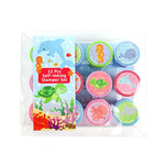 12 Pcs Ocean Turtle Self-Inking Stamp Set for Kids, Party Favors & Classroom Rewards
