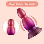 Anal Plug Sex Toy With Strong Suction Cup Big Silicone Anal Beads For Expert Anal Dilation Training 2 Beads Butt Plug For Men Women Anal Sex