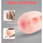 Male Masturbator Sex Toy For Men, Flesh Realistic Textured Anus Male Stroker Light Male Sex Toys, F*Ck And Suck Mouth Cup, Soft Compact Egg