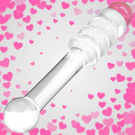 Glass Dildo G-Spot Wand Anal Beads Butt Plug With Pink Head Dual Ended P-Spot Stimulator Fetish Prostate Massager Masturbation Sex Toy For Men Women