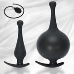 Inflatable Anal/Butt Plug Prostate Massager With Rolling Steel Ball Inside Lgbt Anus Vagina Sex Toy For Erotic Games (Bowling Style)