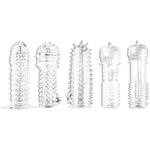 Penis Sleeve, 5 Sets, Soft Realistic Extender Sheath For Men, Enhancement Extension Sleeve