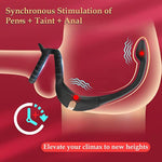 Vibrating Cock Ring Taint Stimulator With Mini Bullet, Anal Adult Couples Sex Toys For Men, Remote Control Anal Butt Plug Prostate Massager Penis Ring Vibrator Male Sex Toy, Vibrators For Men Pleasure