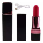 Discreet Lipstick Vibrator - Rechargeable, 10 Speed, Quiet, Waterproof - Mini Clitoris Massager Sex Toys For Women - Black