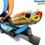 Toy Car Track Gift Set For Boys Kids Age 3-5 4-7 8-12, Long Race Tracks With 4 Action Loops And 4 High-Speed Slot Die-Cast Race Cars, 35+ Pieces Race Tracks To Create Multiple Configurations