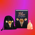 Reusable Menstrual Cup -100% Medical Grade Silicone - No Metals or Toxins - Soft & Comfortable Period Care - Leak Free - 10 Hours of Protection -Size B-Rose Rage