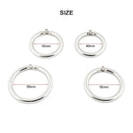 Male'S Cock Cage Flat Closed Base Ring For Chasity Cages Device Stainless Steel Virginity Lock 50Mm Jh350