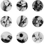 Bondage Sets 10 Pcs Bdsm Leather Bondage Sets Sm Ties Leather Bondage Sets With Eye Masks Sex Cuffs Whips Nipple Clamps Mouth Plugs Extreme Bedtime Bondage Sex Toys,Adult Games Sex Toys