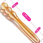 Glass Dildo G-Spot Wand Butt Plug Anal Beads Double Ended Dildo P-Spot Stimulator Fetish Prostate Massager Masturbation Sex Toy For Women Men Golden