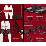 Bdsm Kit Sex Bondage Restraints Adult Sex Toys,Upgrade Sex Restraints Set 11Pcs Handcuffs Collar Ankle Cuff Blindfold Feather Tickler Gags Sex Rope Adult Games Couple Sex Toys For Women Men (Red)
