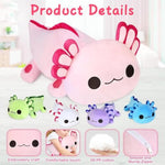 Axolotl Plush Toys For Ages 0 1 2 3 4 5 6 7 8+ Year Old Boys Girls- Axolotl Mommy Stuffed Animal With 4 Baby Axolotls In Her Tummy, Christmas Birthday Gifts For Baby, Toddler, Kids