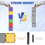 Magnetic Tiles Building Blocks Toy - Stem Educational Magnet Set For Kids, Creativity Preschool Learning Sensory Montessori Toddler Toys For Boys & Girls 3+ Years Old - 57Pc