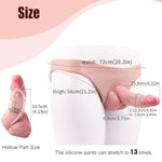 Realistic Male Penis Enlarge Girth Sleeve Pants,6.22" Long Dildo Male Silicone Penis Sheath Underwear,Men Harness Strap On Extender Reusable Condom Elastic Panties,Couples Bedroom Sex Toy